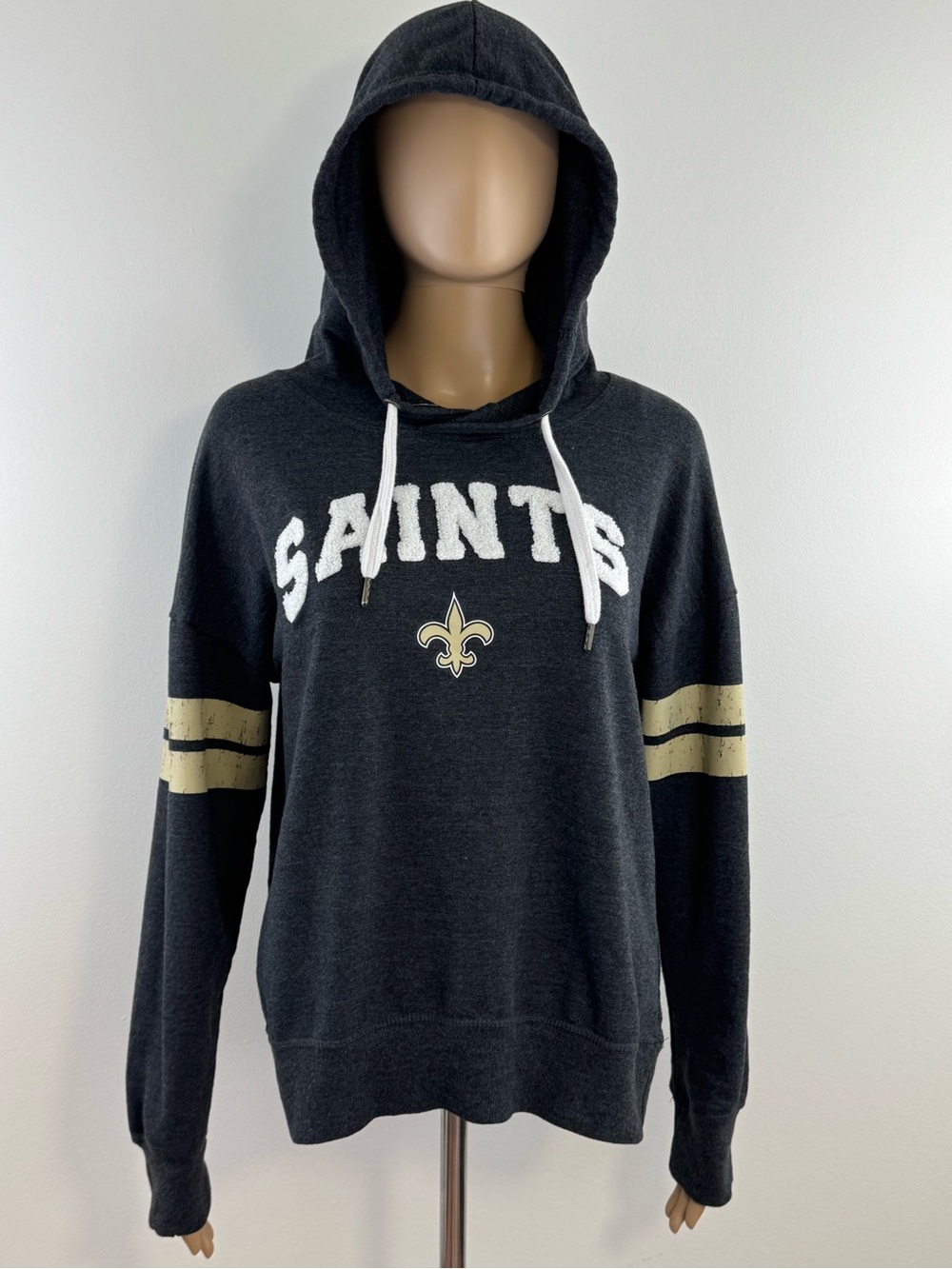 New Orleans Saints Hooded Sweatshirt, NFL Juniors Collection, Size Medium 7/9